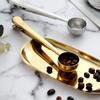 2 в 1 Нержавеющая сталь Кофейные зерна Мерная ложка с зажимом для пакета Специи Молочный порошок Совок Кухонный инструмент Весы-ложка