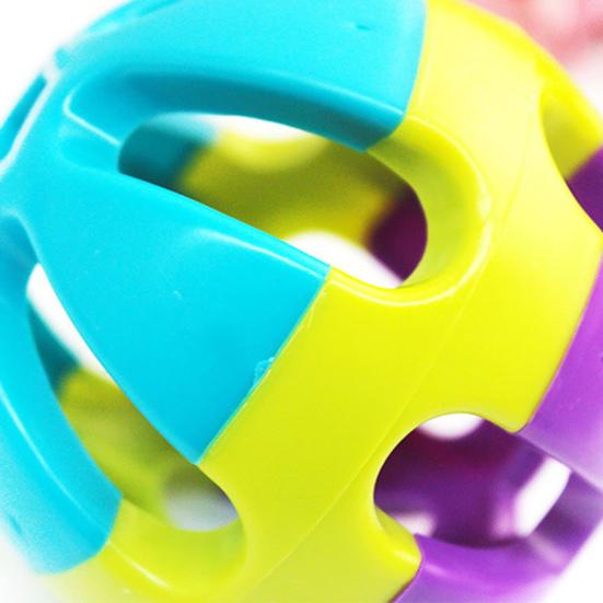 Игрушка для питомцев Мяч Форма мяча Прочный Цветной Кошки Играющая Звенящий мяч для жевания