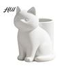 Literary Gift for Cat Lovers Cute Pen Holder, 3D Printed Kitten Pencil Cup, Multi-functional Artistic Stand Desktop Organizer Makeup Brushes,