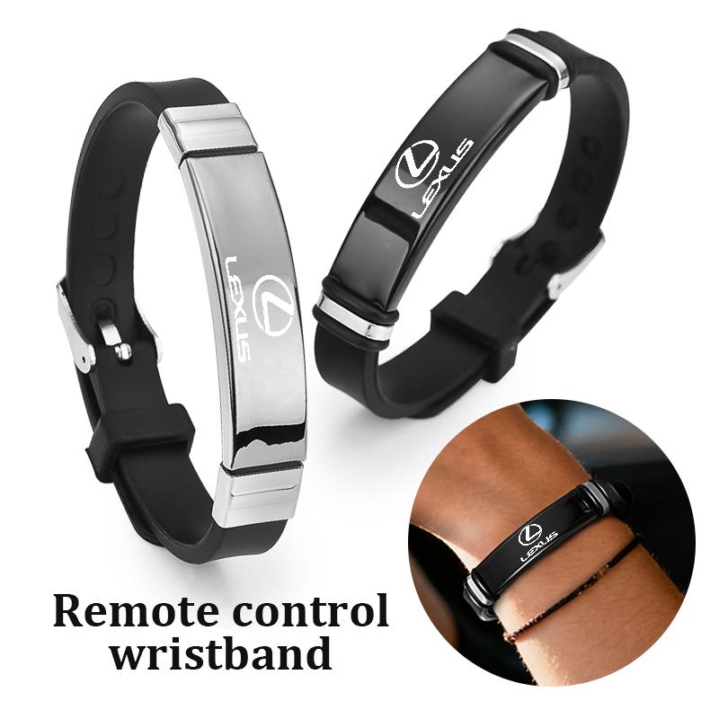 Titanium Steel Bracelet Adjustable Length Silicone Sports Wristband For Lexus RX350 IS250 IS200 GS300 LX570 RC350 UX250h ES350AG3