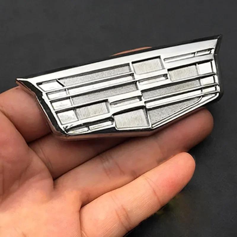 9.3x3.2CM Metal Car Body Side Emblem Rear Trunk Badge Sticker for Cadillac ATS BLS CT4 CT5 CTS ESCALADE SRX STS XT4 XT5 XT6 XTS