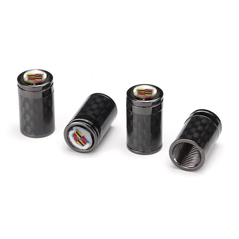 4pcs Car Tyre Valve Stem Caps Wheel Dust Cap for Cadillac CT5 CT6 XT5 ATS CTS DTS STS XTS SLS Tiburon Escalade Tire AccessoriesZI2