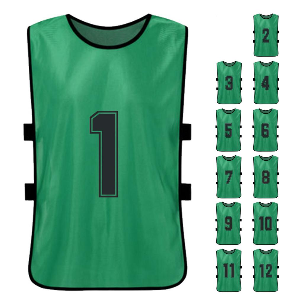 6PCS Kid S Football Pinnies Quick Drying Soccer Jerseys Youth Sports Scrimmage Basketball Team Training Numbered Bibs