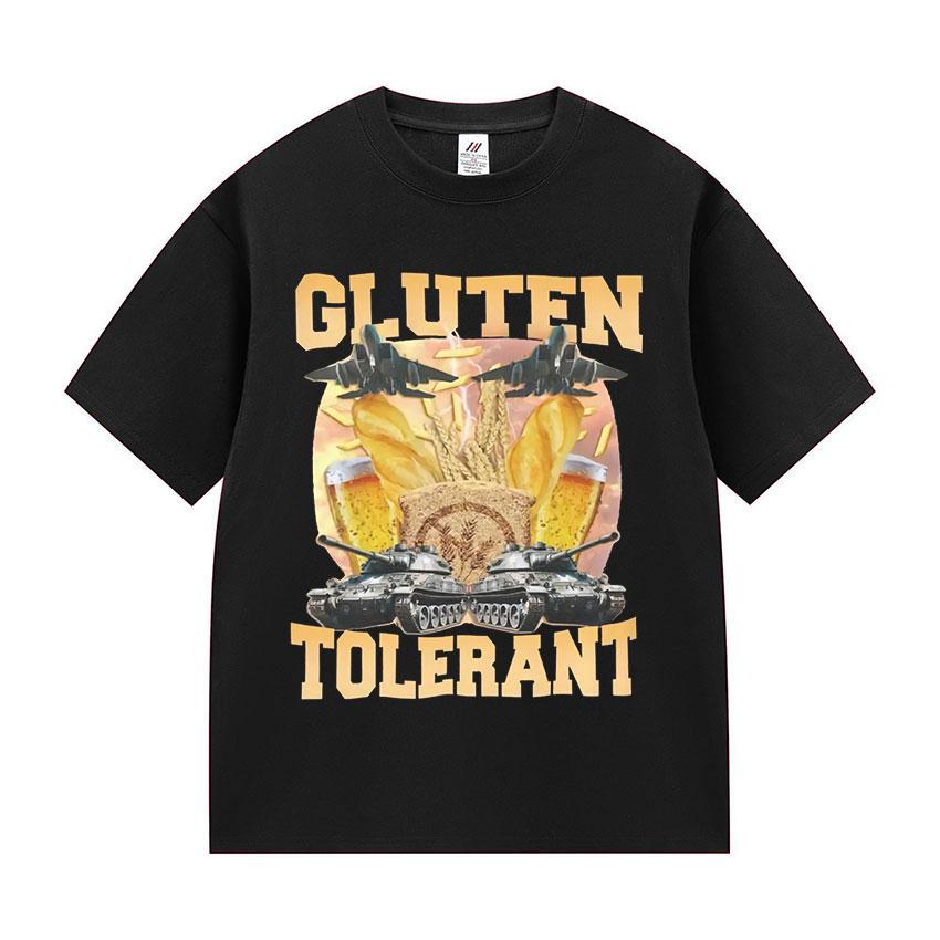 Creative Gluten Tolerant Funny Meme Tee Shirt Men Women Vintage High Quality Fashion T-shirt Tops 100% Cotton Oversized T Shirts