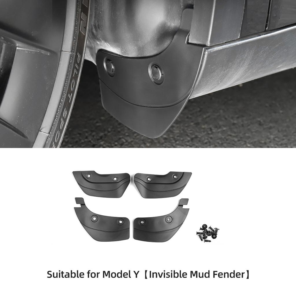 LUCKEASY For Tesla Model Y 2020-2025 Invisible Mud Fenders Modification Car Exterior Accessories Model 3 2025 Mudguards 4Pcs