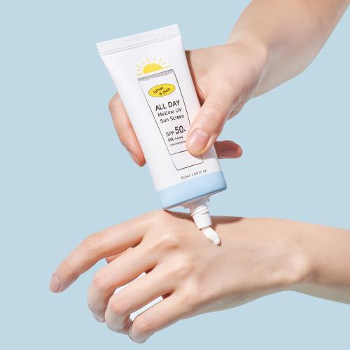 [WHATASKIN] Солнцезащитный крем Mellow UV для всего дня SPF50+/PA++++ 50 мл