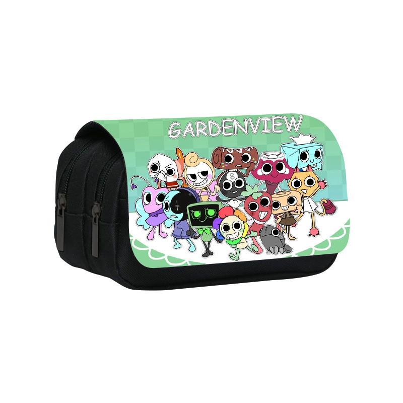 World Dandys Sunflower Design Nylon Pencil Case With Two Layers For Use School