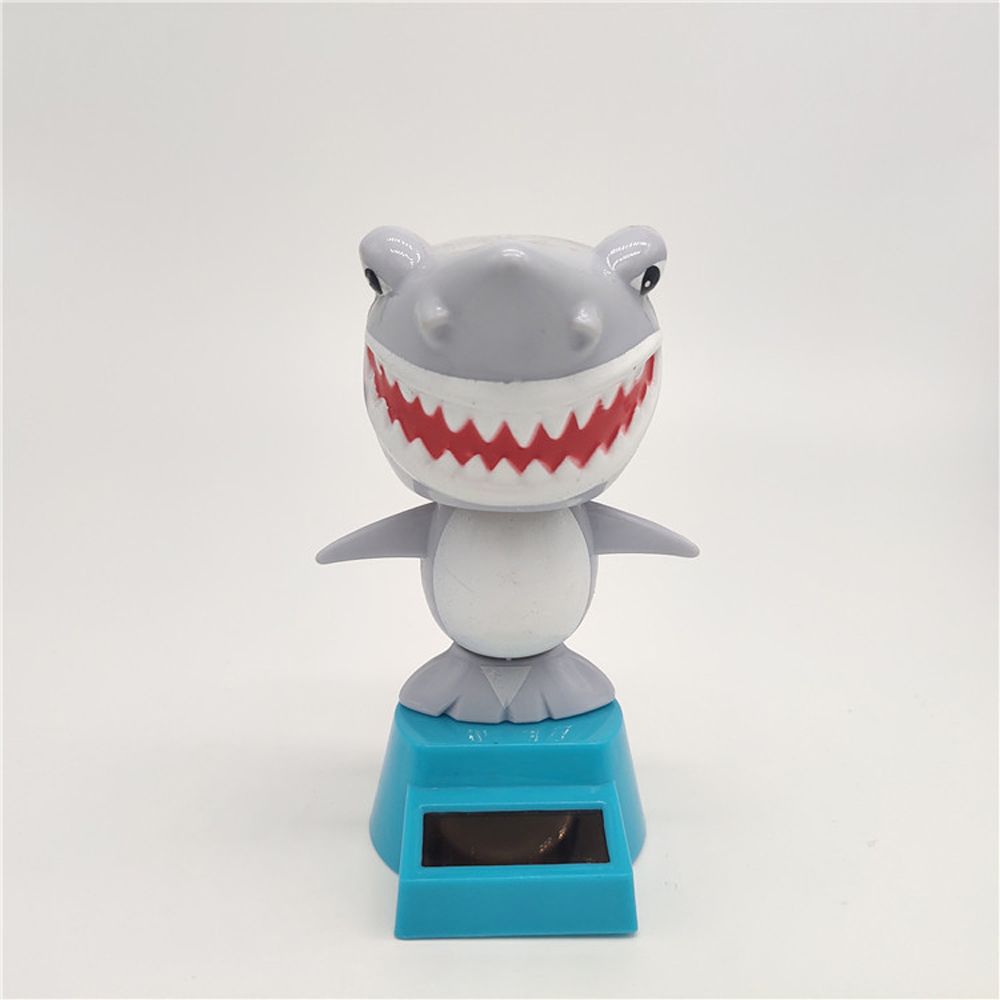 Decoration Car Decor Bobbling Dancing Toys Solar Swing Shark Solar Powered Shark Shaking Head Toy