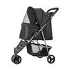 Pet Stroller Foldable 3 Wheels Travel Dog Stroller with Brake up to 35lbs