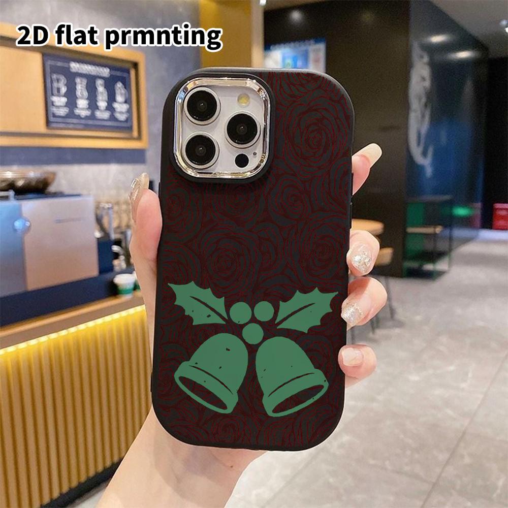 Phone case: 2D flat design suitable for iPhone 18, 17, 16, 15, 14, 13 Pro protective case, couple style, holiday theme, Christmas and Halloween gifts