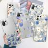 Blue Flower Dragonfly Floral Clear Case For Xiaomi Poco X3 Nfc X3pro M3 F1 F3 For Mi 11 12 13 11x 12x Pro 11 10 Lite 11t 10t Pro