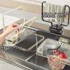 Homspark Triangular Corner Drainer Net Holder with Strong Suction Cups, Perfect for Sink, Kitchen, and Food Waste Disposal, Includes 50 Drainer Nets