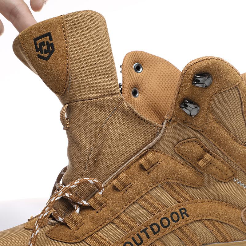 Осенняя спортивная обувь для мужчин с высоким верхом, противоскользящие, походные, спортивные, на толстой подошве, для активного отдыха в пустыне, тактические ботинки для мужчин