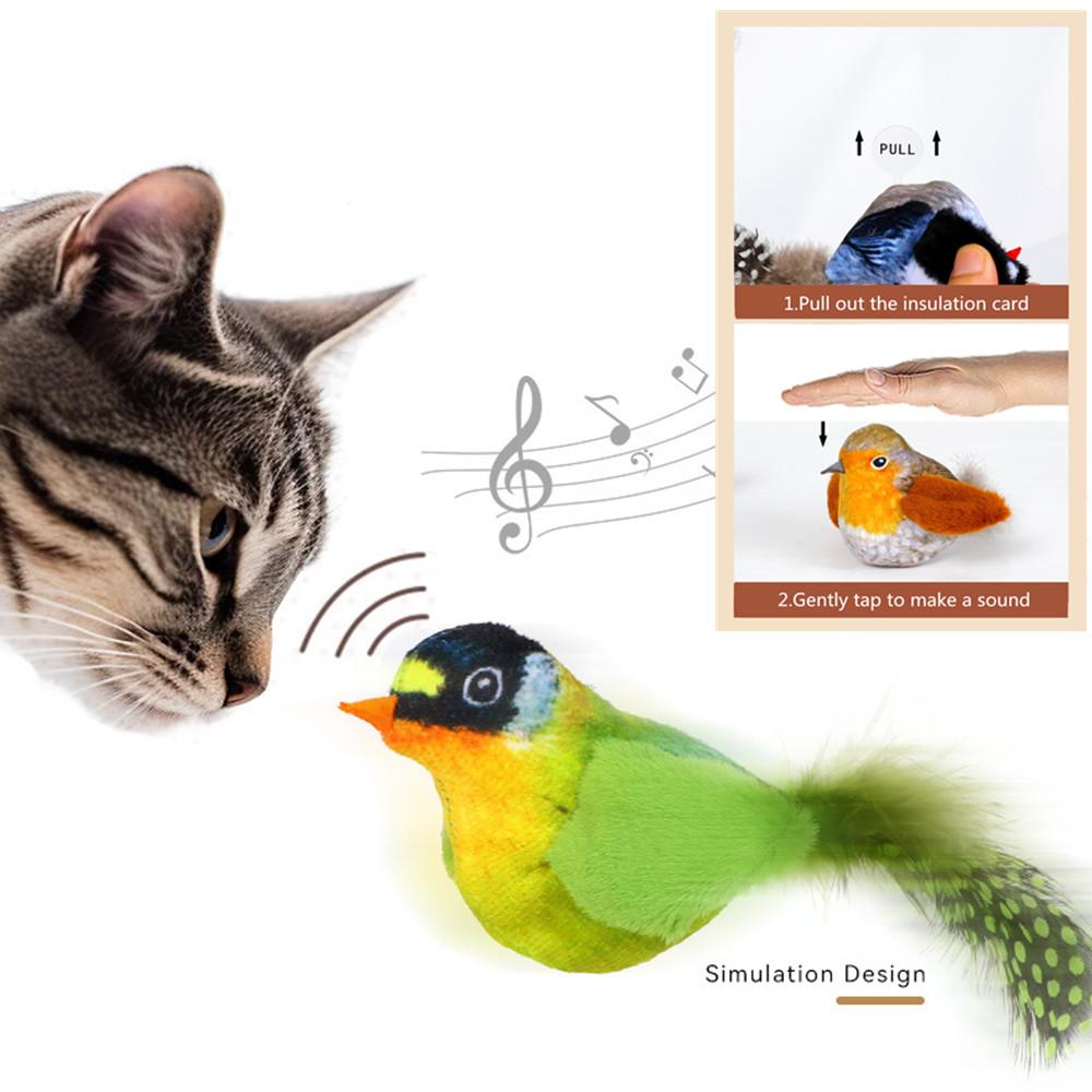 Interactive Toys for Hanging Cats, Squeezing Appearance Simulation, Plush Cats, Teasing Toys with Feathers, Catnip, Kitten, Bird Toy