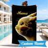 Custom Name Pika Urban Fashion Beach Towel Microfiber Beach Towel, Lightweight and Quick-Dry, for Summer Travel, Swimming Pool Gift