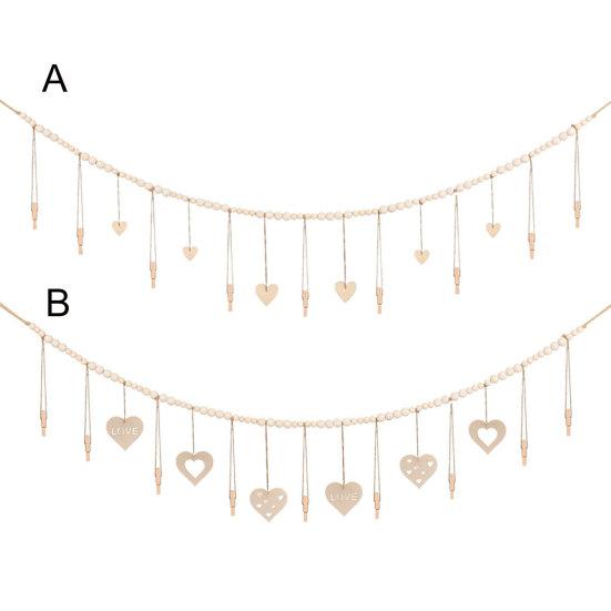 Wall Picture Hanging Rope Bohemian Style DIY Craft Wood Creative Mats Clip Holder Organizer Home Decor