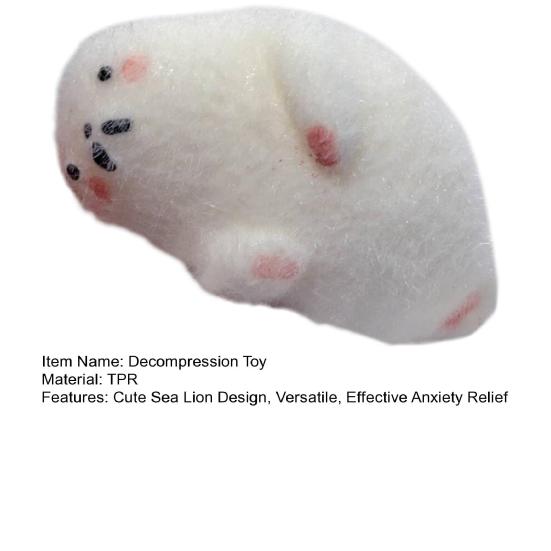 Игрушка-сжиматель «Морской лев» для детей и взрослых, симпатичное животное, декомпрессионная игрушка-фиджет, мягкий мяч для снятия стресса