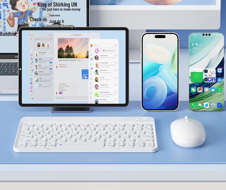 Универсальная Bluetooth-клавиатура BOW HANGSHI X19 для планшетов и телефонов