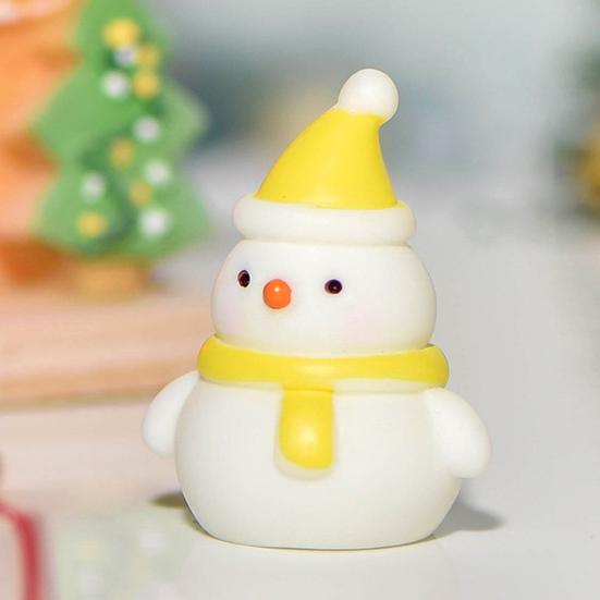 Рождественский орнамент, стильный креативный широкий набор рождественских игрушек из смолы, микропейзаж, Рождественский снеговик, миниатюрная игрушка, Рождественская фигурка