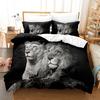 3D Digital Printing Lion Three-Piece Home Textile Bed Sheet Kit Bedding Kit