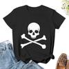 Skull and Crossbones Pirate On Women Print T Shirt Grahic Shirt Casual Short Sleeved Female Tee T-Shirt Size Sp