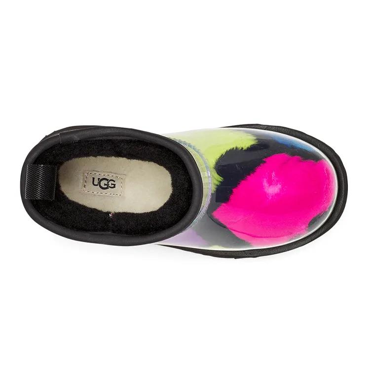 UGG Classic Clear Mini Party Spots Thermal Snow Boots Spot Black Teenagers (Unisex) Kids' Snow Boots 1124910K BLK