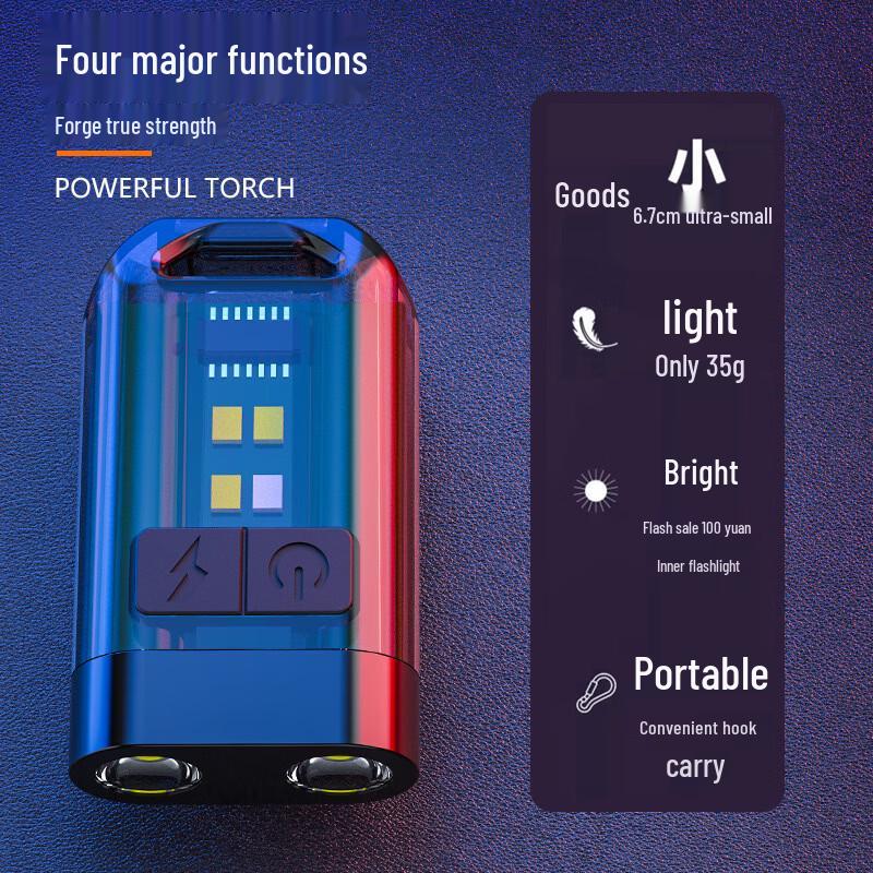 Meng Pao Mini Multifunction Flashlight Keychain