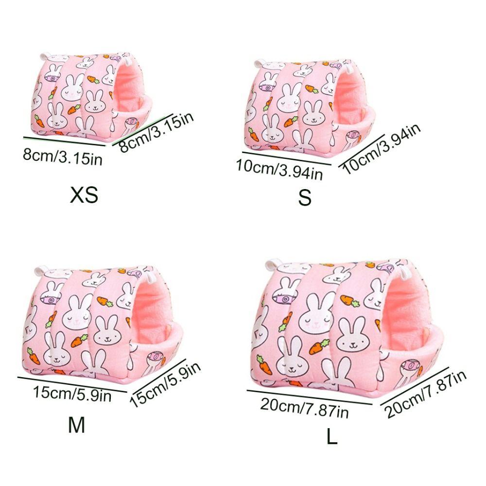 Warm Hamster Cotton Nest Cartoon Print Winter Hamster House Hanging Hamster Nest  Winter