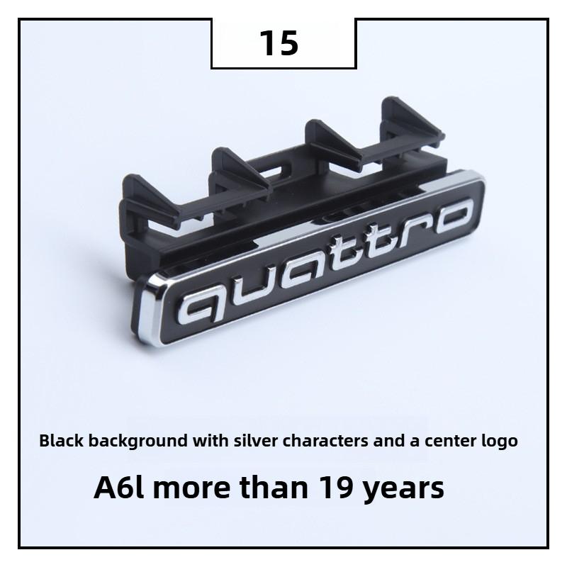 For 3F A4L A5 A6L Q3 Q5 Quattro Front Grille Badge & Rear Trunk Emblem High-End Style Decoration Exterior Upgrade AccessoriesD4 EW6