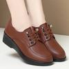 Spring Autumn New Fashion Women's Solid Thick Sole Flat Casual Breathable Walking Running Soft Leather Single Shoes Versatile