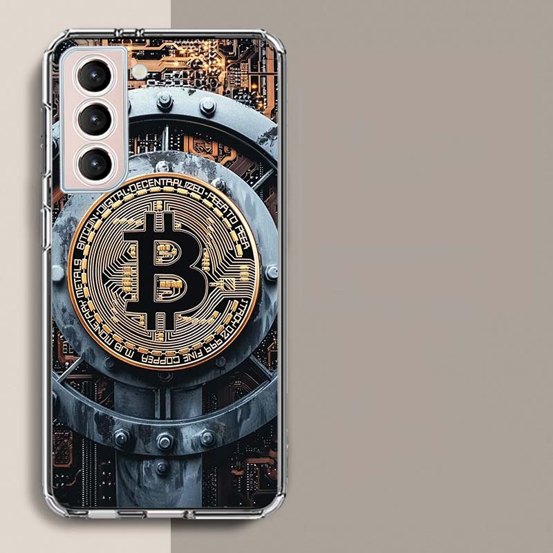 Bitcoin Money Phone Case For Samsung Galaxy S25 Edge S24 S23 FE S21 S20 S10 Plus S22 S26 Ultra Cover Clear Cases TPU Capa Shell
