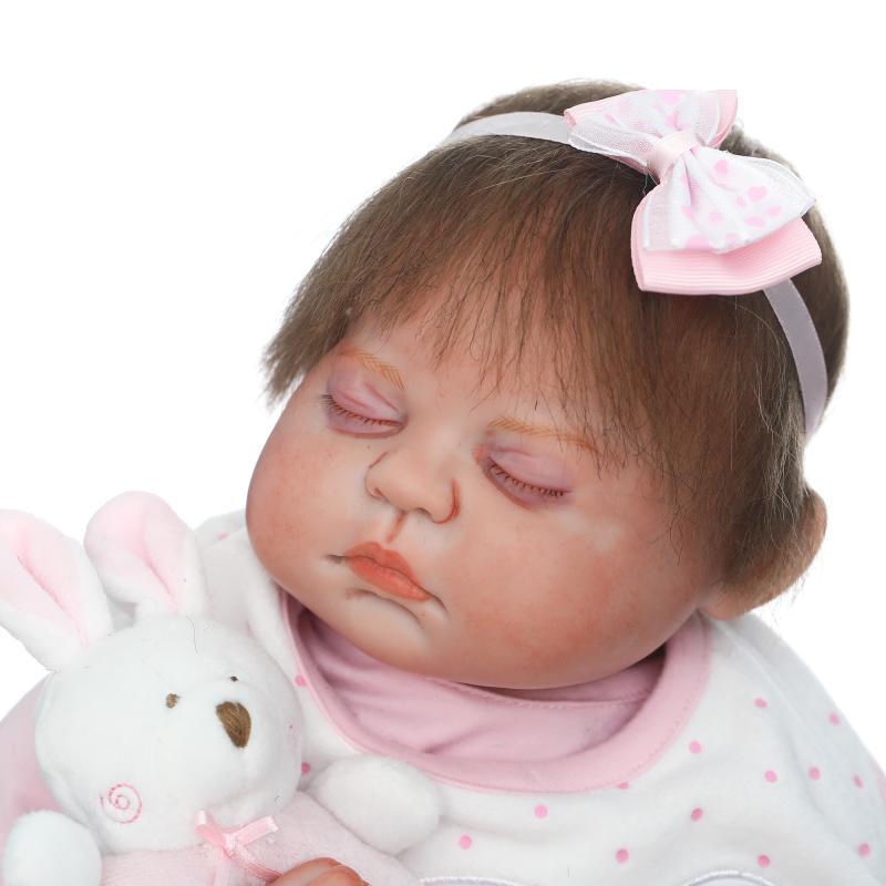Кукла Reborn Pinky Reborn 20 дюймов 50 см, спящая девочка в полном силиконовом корпусе, детская игрушка в подарок