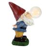 Gnome with Red Hat Dwarf Figure Statue Solar Light Christmas Ornaments Garden Decorations