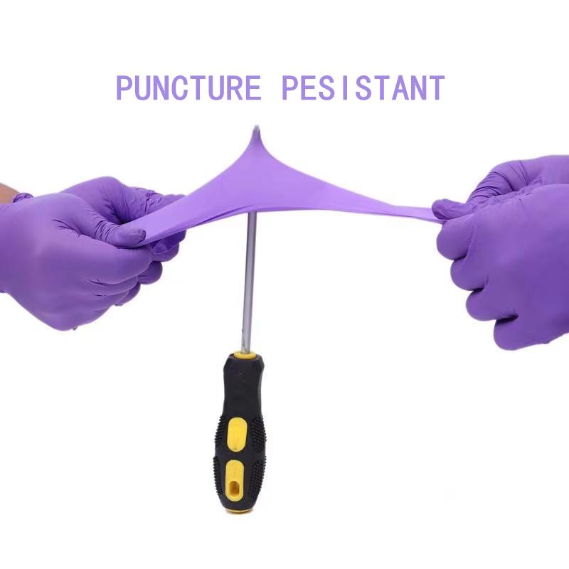 20/50 шт одноразовые нитриловые перчатки фиолетовые водонепроницаемые перчатки без пудры нескользящие перчатки для мытья кухни уборка работы