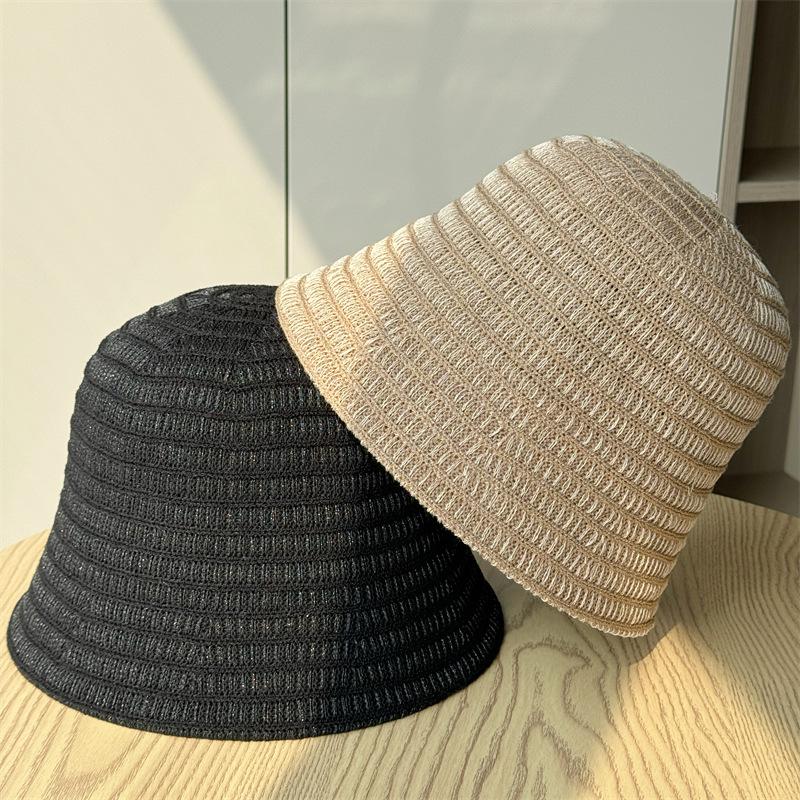Fisherman's Hat Children's Summer Outdoor Weaving Hollow Breathable Sun Hat Leisure Sunscreen Bucket Hat