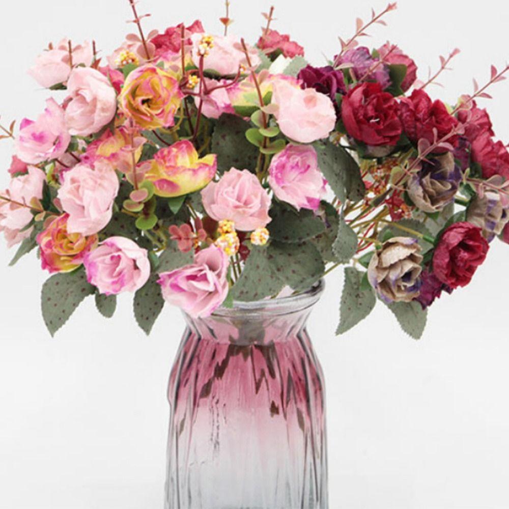 DIY Accessories Faux Rose Flower Multicolor Fake Flower New Simulation Flowers Wedding Decoration