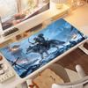 Mousepad Anime Large Size Fantasy Penguin Knight On Polar Bear For Laptop Bedroom Learning Mat Anti Slip Mat