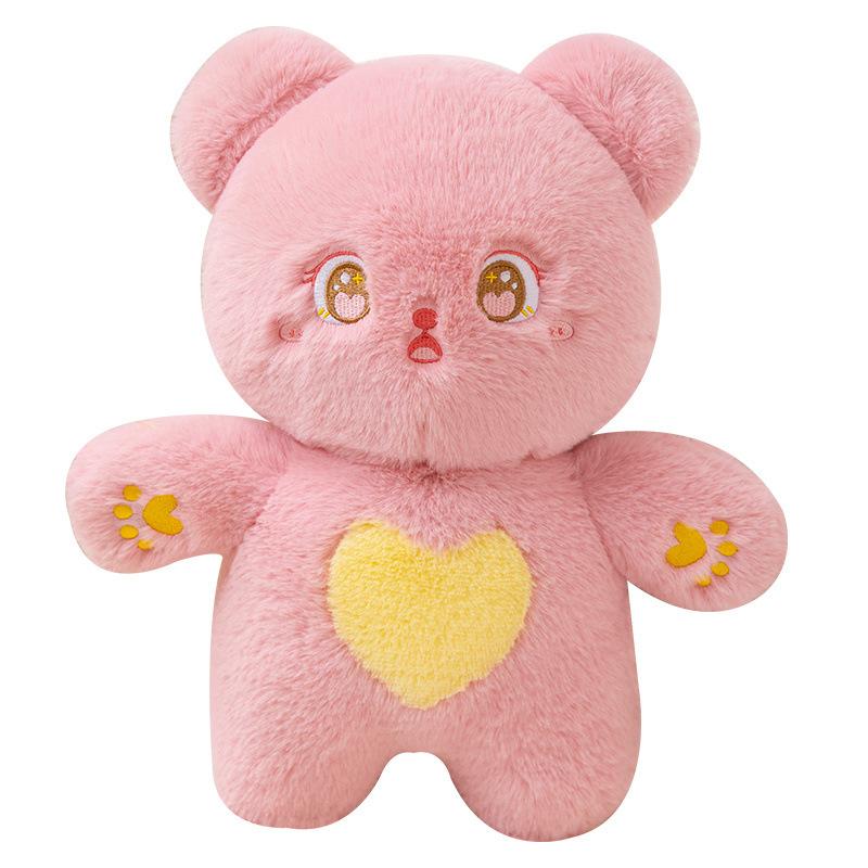 38cm Cuddle Animal Puppy Cat Bear Doll Cute Soft Rabbit Fur Healing Plush Toy Companion Dolls