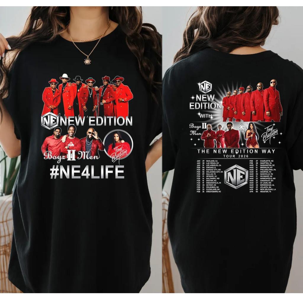 The New Edition Way Tour 2026 Concert Shirt, NE4LIFE New Edition 2026 Fan Merch