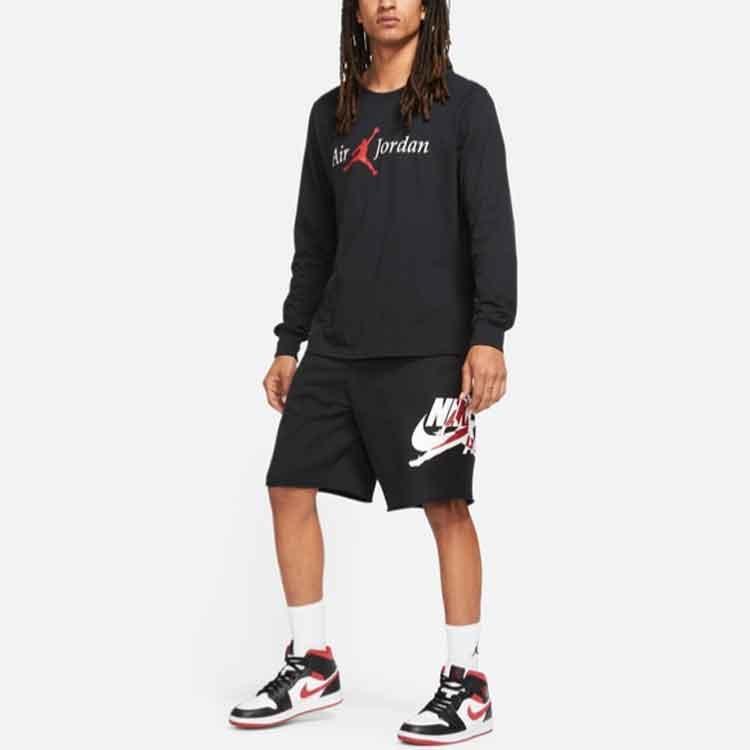 Спортивные шорты для баскетбола Air Jordan Jumpman с принтом, вязаные, черные, мужские, DH9509-010