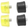 2 Set Rubber Striking Head Hammer Replacement Tips Set Mallet Accessories Yellow BlackDia 40mm