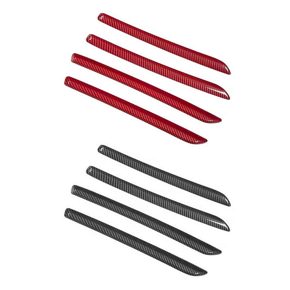 4 шт. Автомобильная центральная консоль, отделка приборной панели, дверные декоративные наклейки, отделочные полосы, стиль углеродного волокна для A3 8V S3 2014-2020