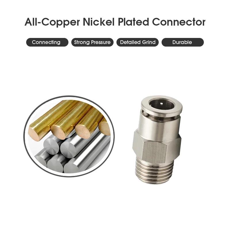 Brass Nickel Plated Push in Pneumatic Connectors BSPT M5 1/8'' 1/4'' 3/8'' 1/2'' Quick Connector Release Air Fitting car Pressure Regulators 5