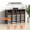 Literature Organizers, 36 Compartments Office Mailbox with Adjustable Shelves, Wood Literature Sorter 39.3x12x26.8 inches for Office, Home, Classroom,