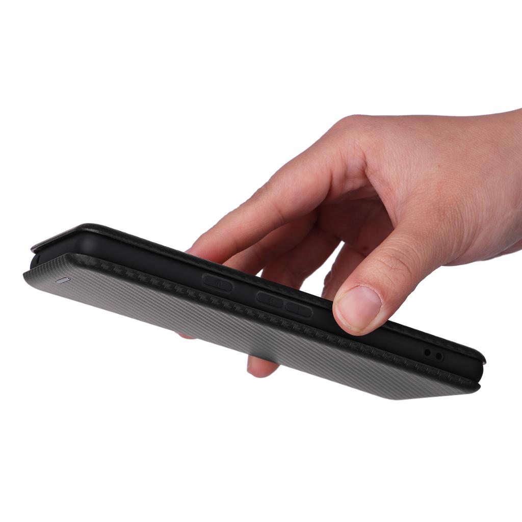 Для Google Pixel 7a Чехол для телефона с текстурой углеродного волокна, Слот для карт, ПУ кожа, Магнитная самовсасывающаяся подставка, Обложка