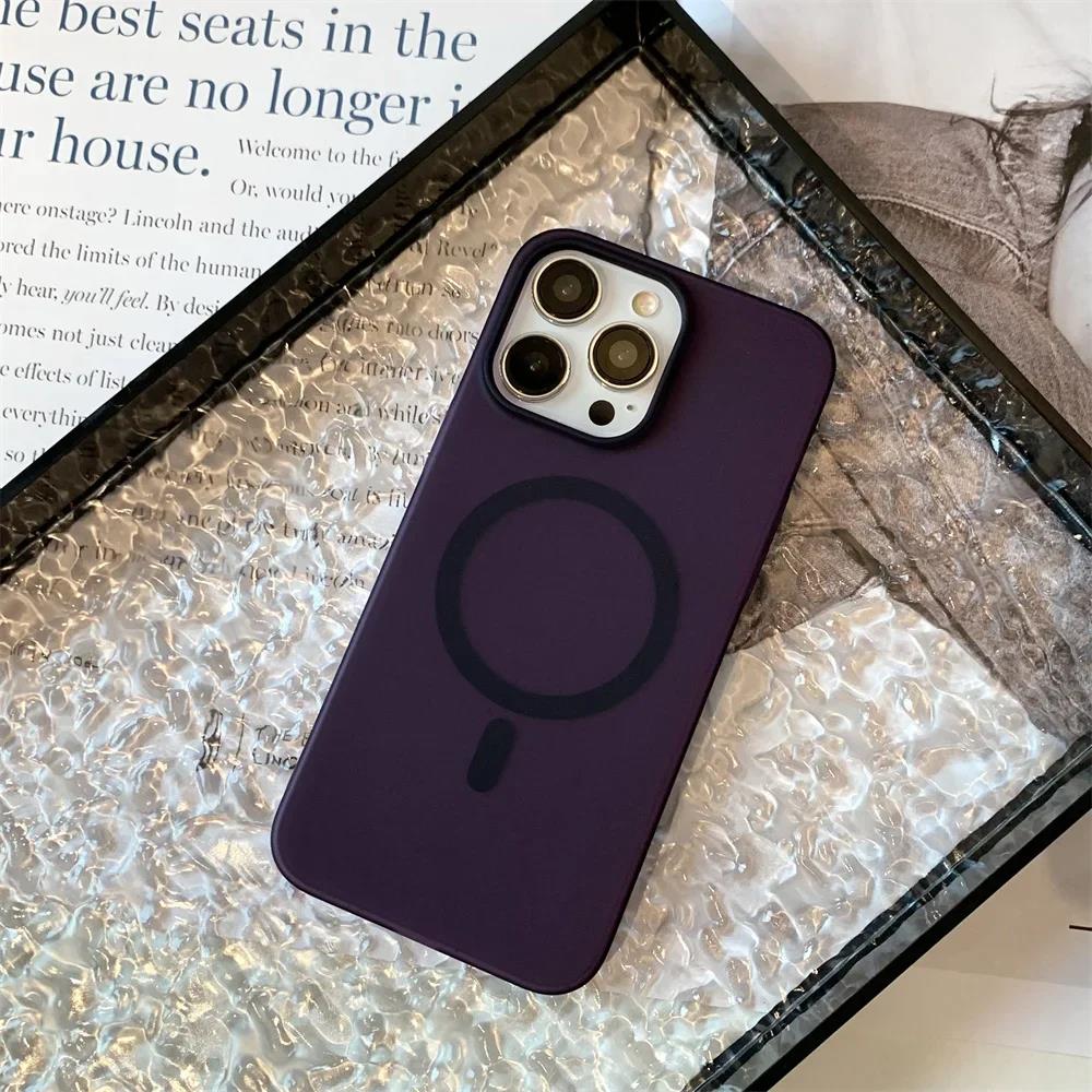 Matte Ultra-Thin for Magsafe Case For iPhone 15 17 16 14 11 12 13 Pro Max Magnetic Wireless Charger Hard PC Translunt Cover