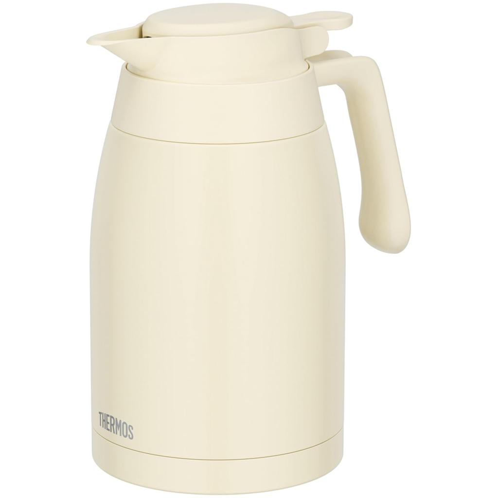 Thermos Stainless Steel Insulated Tabletop Keeps Food Hot or IV Pot, 1.5L, Ivory, Pot, Cold, TTG-1500
