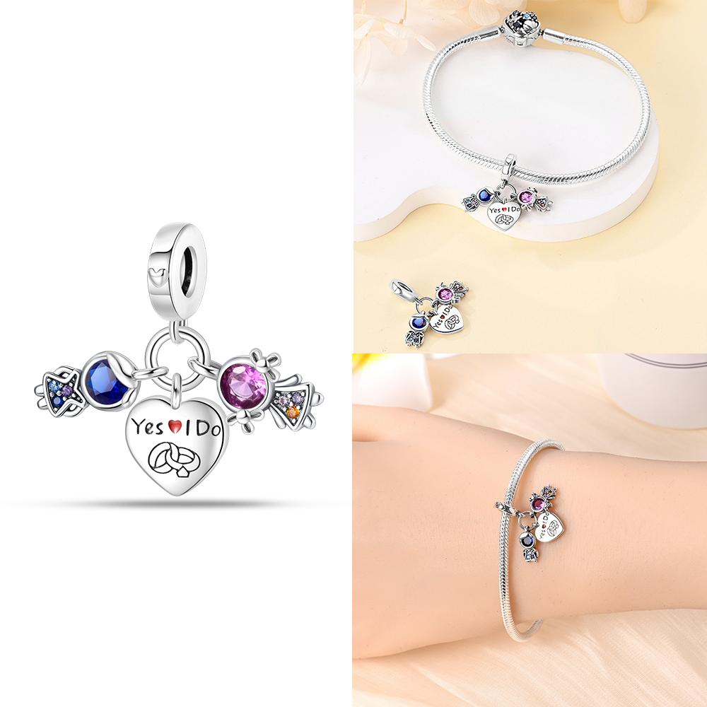 Шармы Медь Оригинальное Красное Сердце Велосипед Любовь Пара Подвеска Бусина Подходит Браслет День Святого Валентина Изысканный Подарок Женские Украшения Сделай Сам