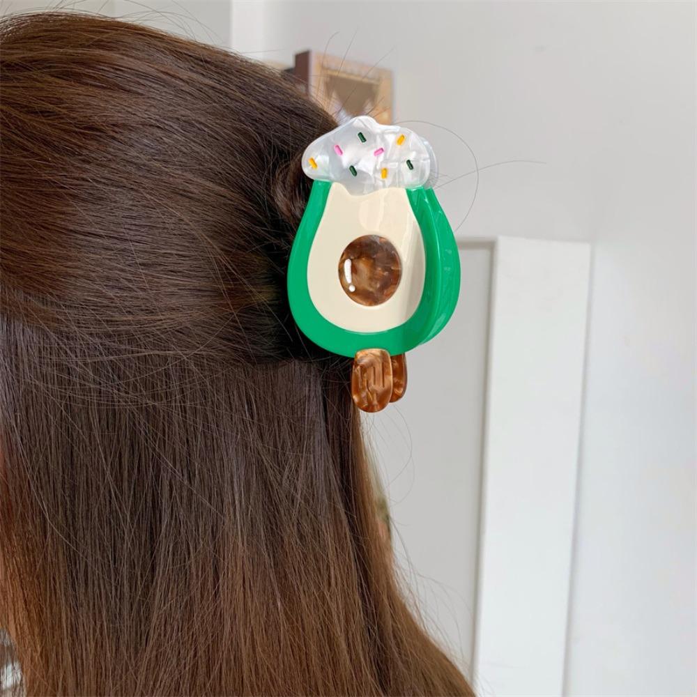 Acetic Acid Fruit Series Hair Claw Sweet Delicious Food Claw Clip Ice Cream Shark Clip Female