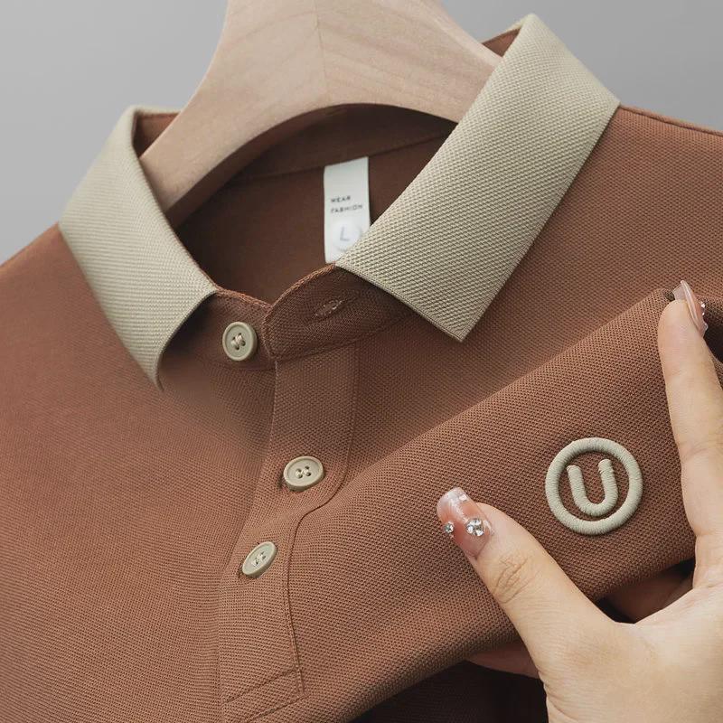 Мужская повседневная рубашка-поло в полоску с коротким рукавом Urban Casual